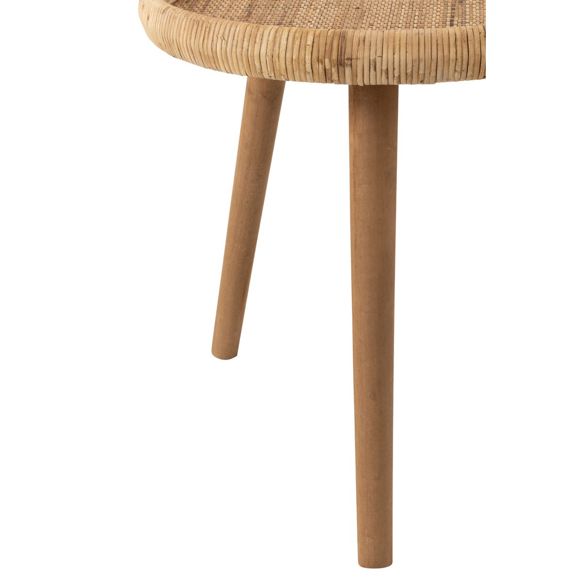 Détail du design de la table J-Line Lurne en bois
