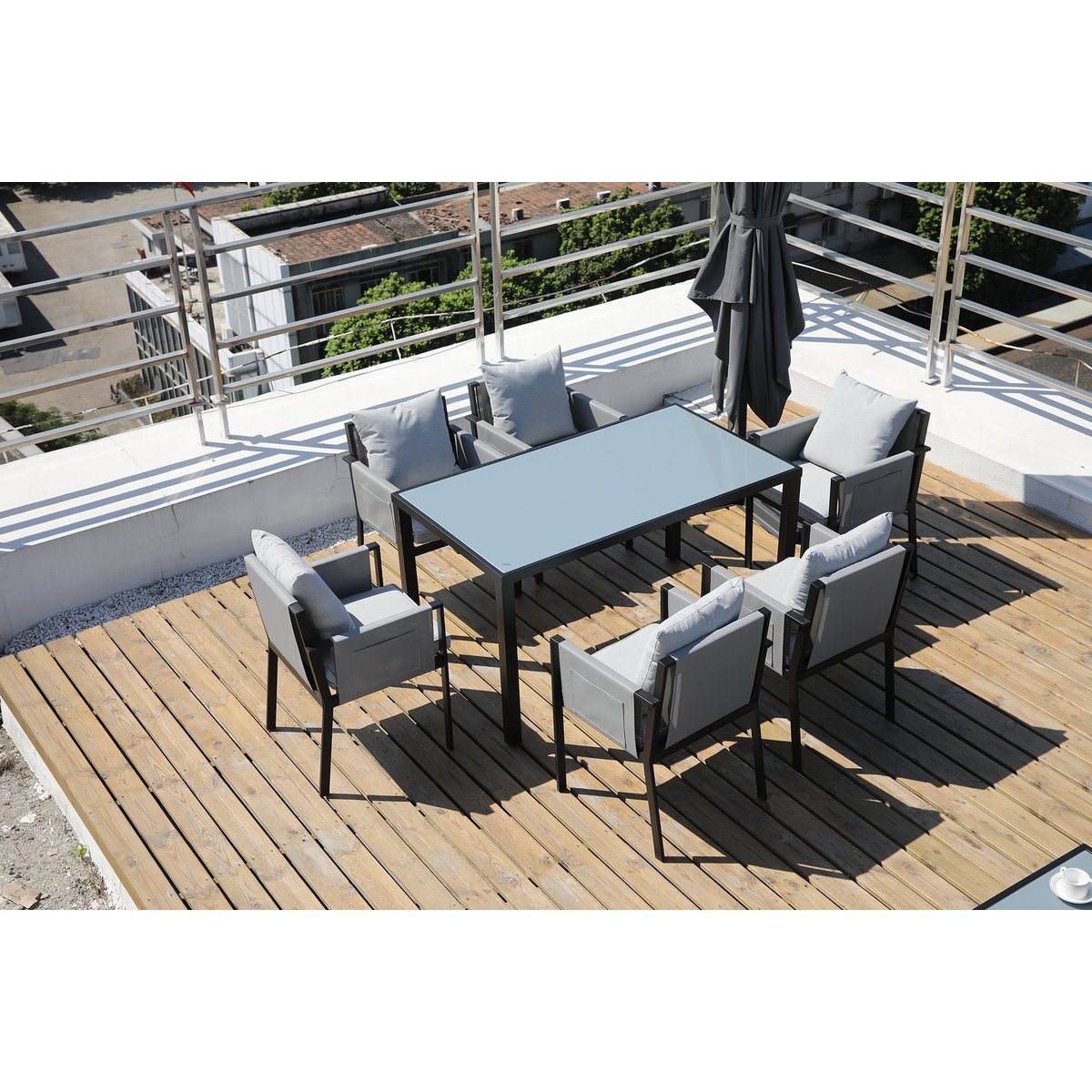 Détail du design moderne de l'ensemble de jardin