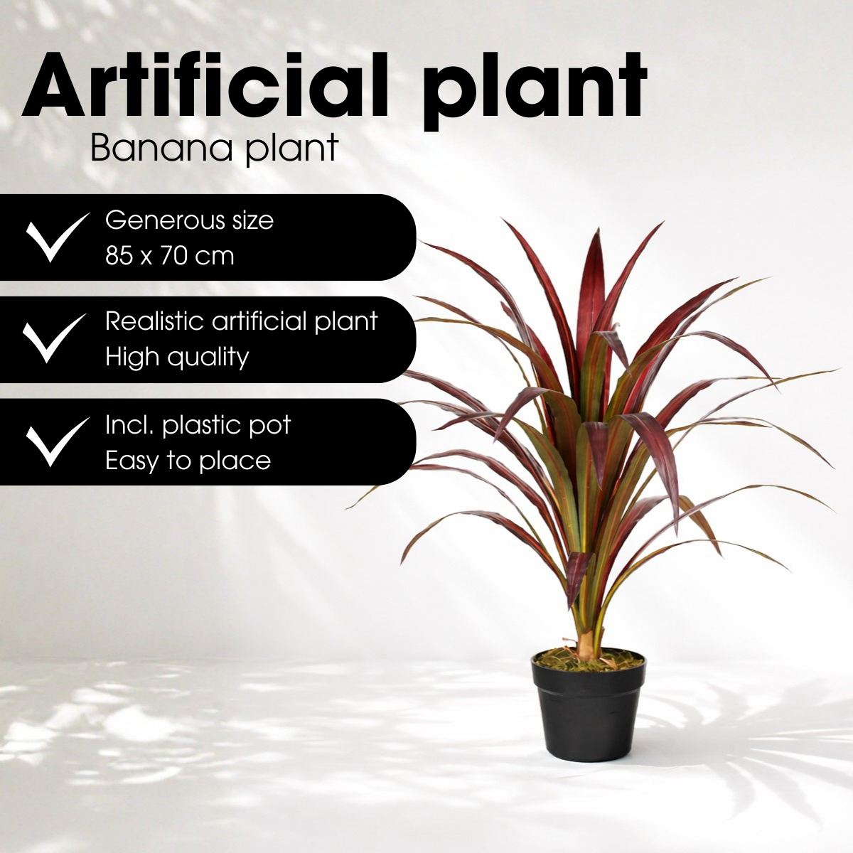 Plante Artificielle Bananier Rouge