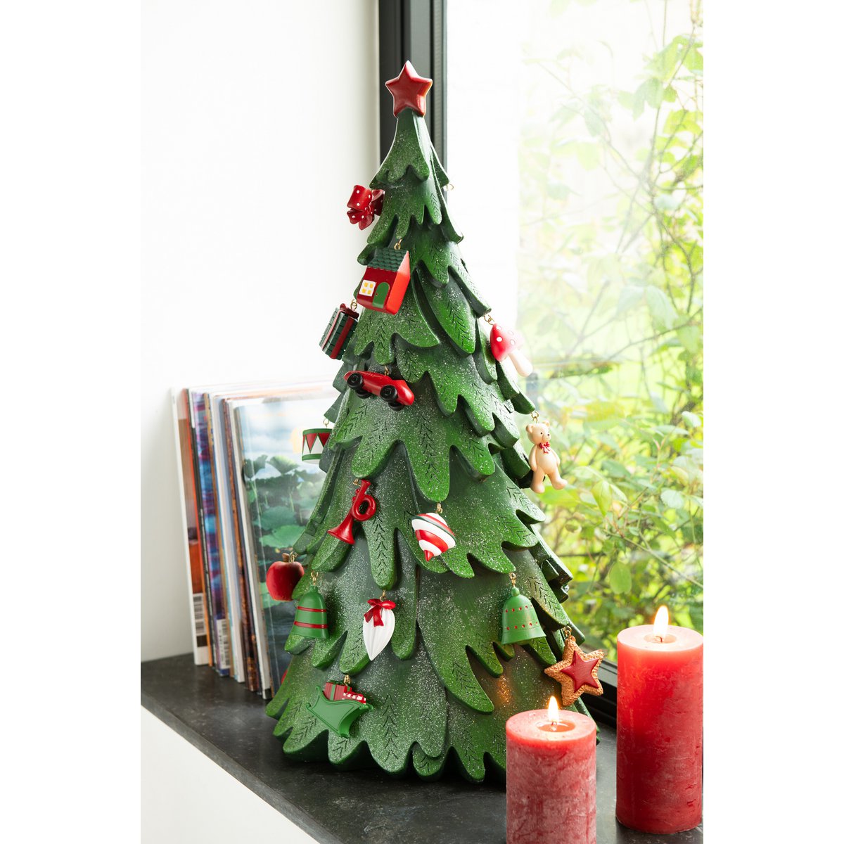 Ornements de Noël J-Line en polyresin, multicolores et élégants
