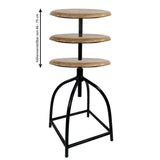 Tabouret de tabouret de rhin tabouret pivotant chaise pivotante réglable réglable les gestes en métal durable en bois massif liverpool