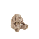 Chien Assis Écharpe Beige J-Line - Décoration élégante en coton