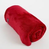 Plaid Mica Rouge en polaire, doux et chaleureux, parfait pour l'hiver