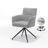 Joey Armchair tissu rétro Bliss Grey Frame noir