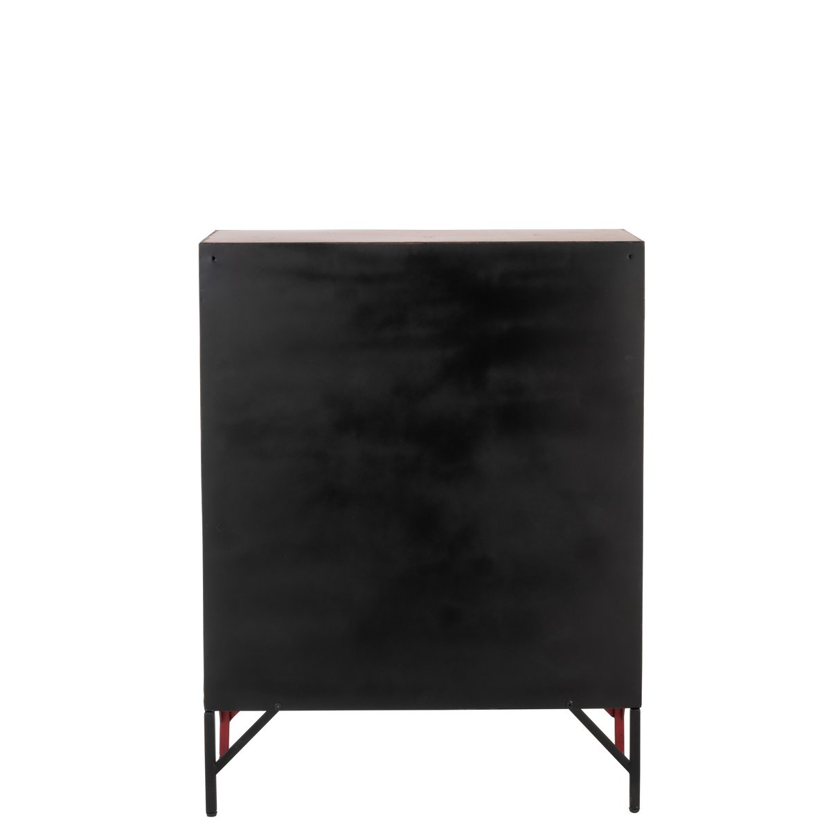 Armoire J-Line rouge dans un décor industriel