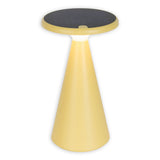 Lampe de table de batterie solaire "Palu" pour l'extérieur et à l'intérieur, en plastique en jaune, 20 cm de haut