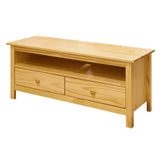 Meuble TV en bois avec tiroirs et finition laquée