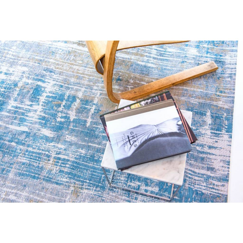 Tapis Eco - Long Island Bleu - Tapis gris et bleu