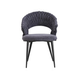 Chaise de salle à manger Wave Tressée | Anthracite