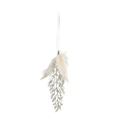 Détail du pendentif de Noël J-Line avec plumes et pierre