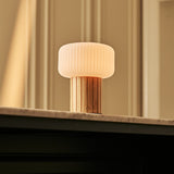 Lampe de table rechargeable marron clair Margaux