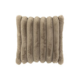 Coussin J-Line grand velours côtelé - polyester - taupe