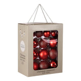 Set de boules de Noël Boules en verre Rouge