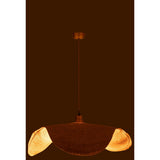 Détail de la lampe Moonj, texture du rotin naturel