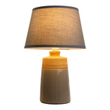 Lampe de table en céramique "Talia", lampe de table en céramique, beige / gris, avec socket E14, pour salle à manger, salon, couloir ou bureau, 31 cm de haut