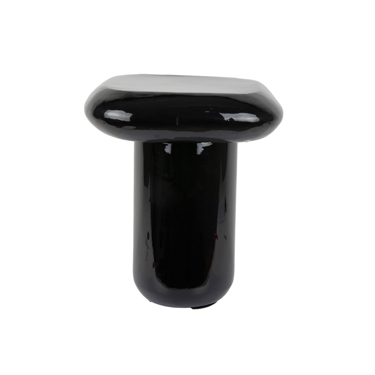 Table d'Appoint Roca Haute en fer noir avec finition brillante