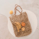 Sac à cordes en raphia CANANG, tissé à la main, couleur naturelle