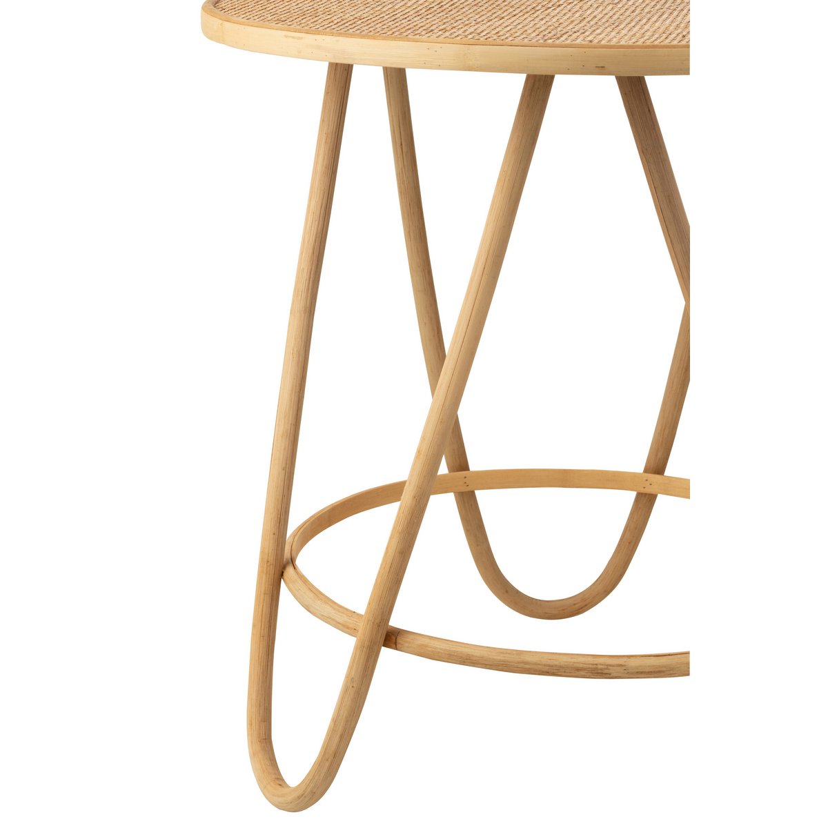 Table d'appoint J-Line Balia en rotin naturel, vue d'ensemble