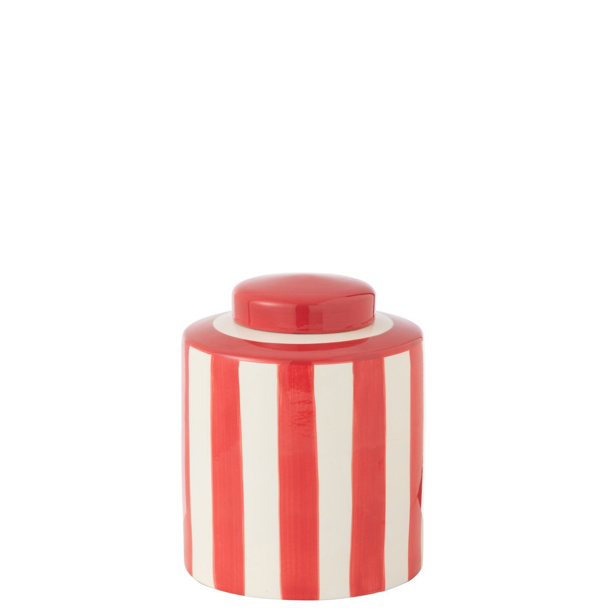 Détail de l'urne J-Line Listra Stripes montrant les motifs en porcelaine.