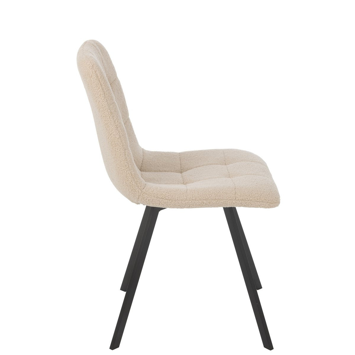 Chaise Clark en métal blanc dans une salle à manger moderne