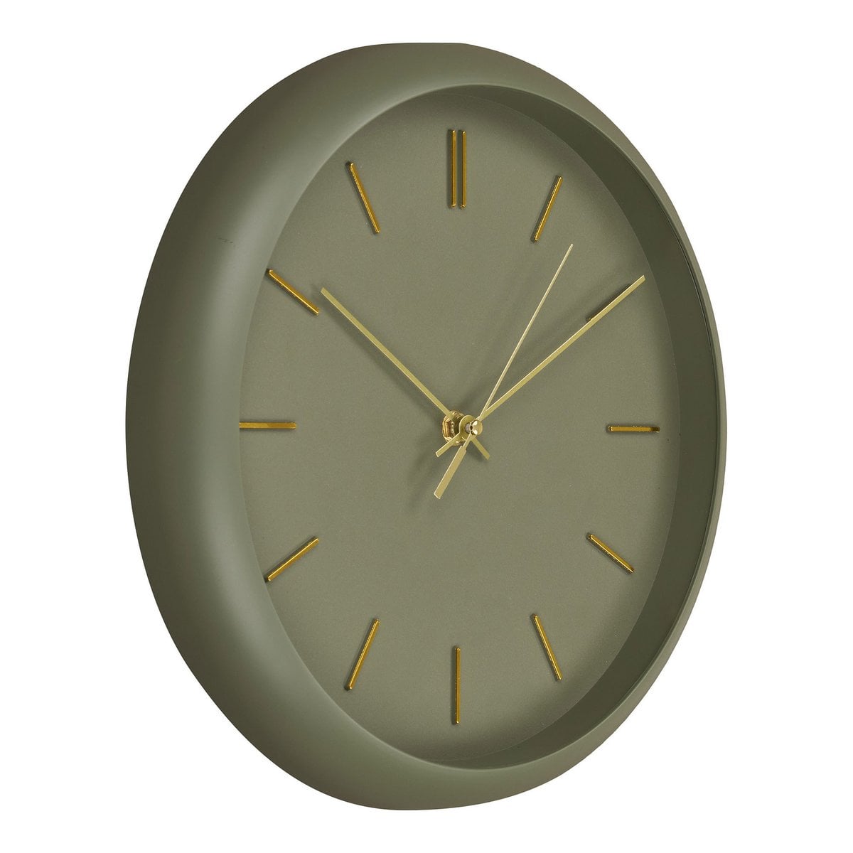 Vue latérale de l'horloge Rossano, profil mince et moderne