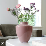Vase Tugela en verre rose pastel