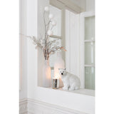 Branche décorative J-Line à pompons - plastique - blanc - grande