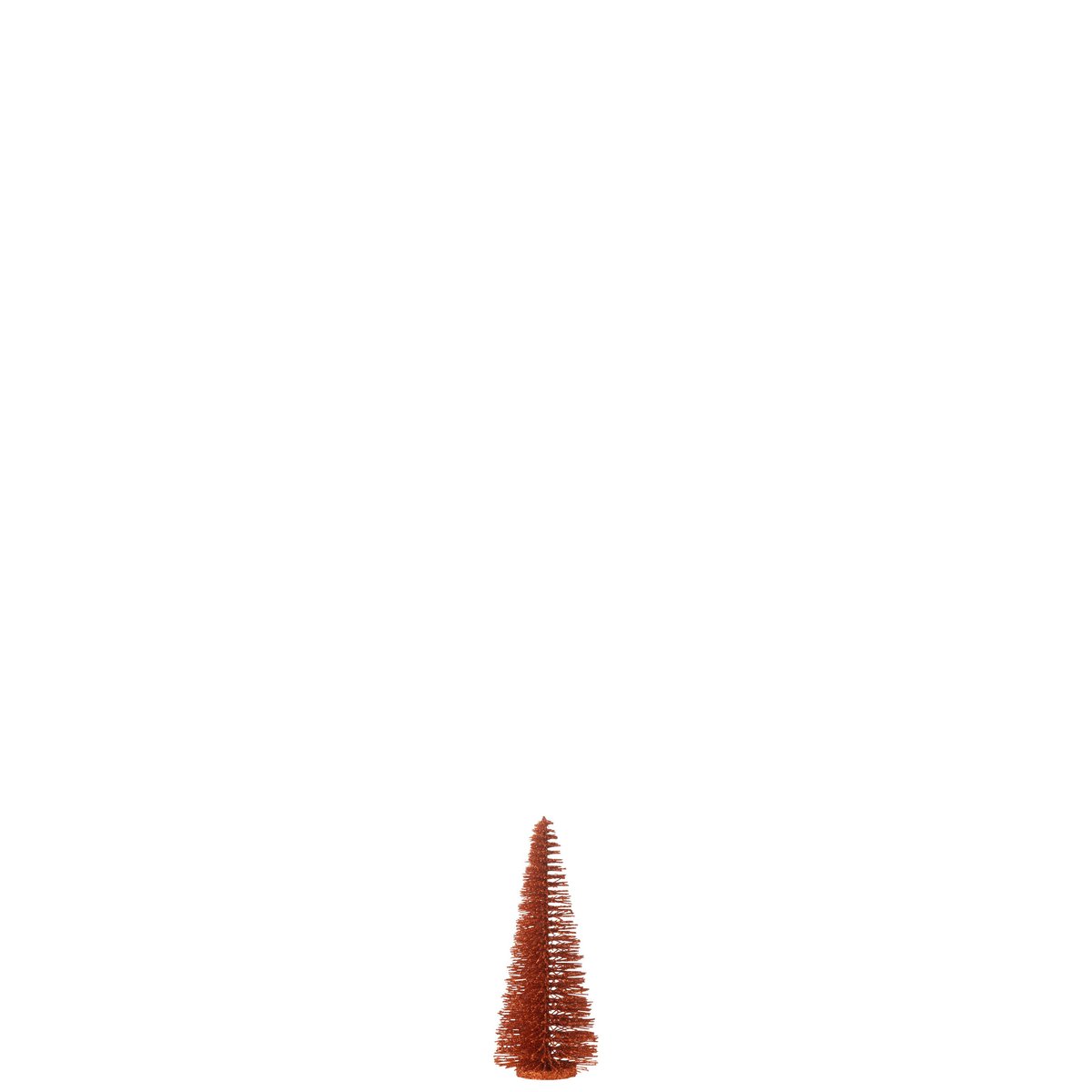J-Line décoration sapin de Noël Glitter - plastique - cuivre - petit