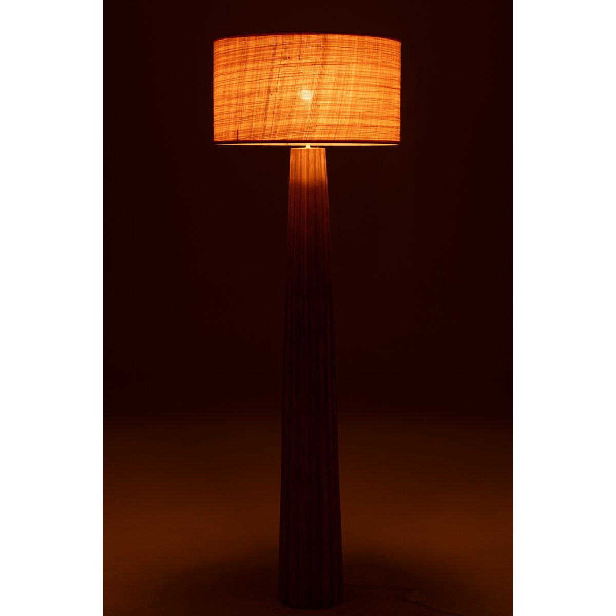 Vue latérale du lampadaire Ailanthus en bois naturel