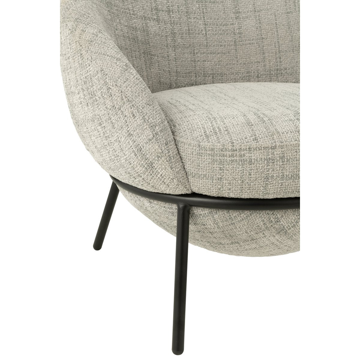 Vue latérale de la chaise longue J-Line en fer