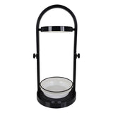 LED PLANT LEAT LUMINET 53,5 cm de haut, en métal et en plastique en noir, avec LED intégrée