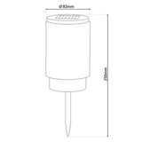 Brochettes décoratives solaires "Mila" 2 set, Ø 8,3 cm, 25 cm de haut, métal noir, verre lourd et structuré en rouge / jaune et en bleu / vert, LED intégré, blanc chaud