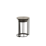 Lot de 3 tables d'appoint J-Line Round, ambiance moderne.