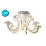 LED Crown "Ludwig" blanc Ø 66 cm, avec des LED fermement installées, métal en blanc