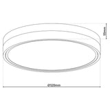 LED PLADIER LED "LOLA" Ø de 50 cm, 9 cm de haut, métal et plastique en brun et blanc, LED intégré, 1900 lm, dimmable, fonction CCT 3000-6500 K, fonction de lumière nocturne