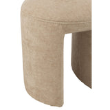 Tabouret J-Line rond en textile beige, détails du tissu