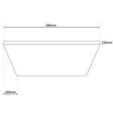 Panneau LED lampe de plafond "Carente" Longueur latérale 45 cm, sans cadre, de nombreuses fonctions, en métal et en plastique, blancs, LED intégrés