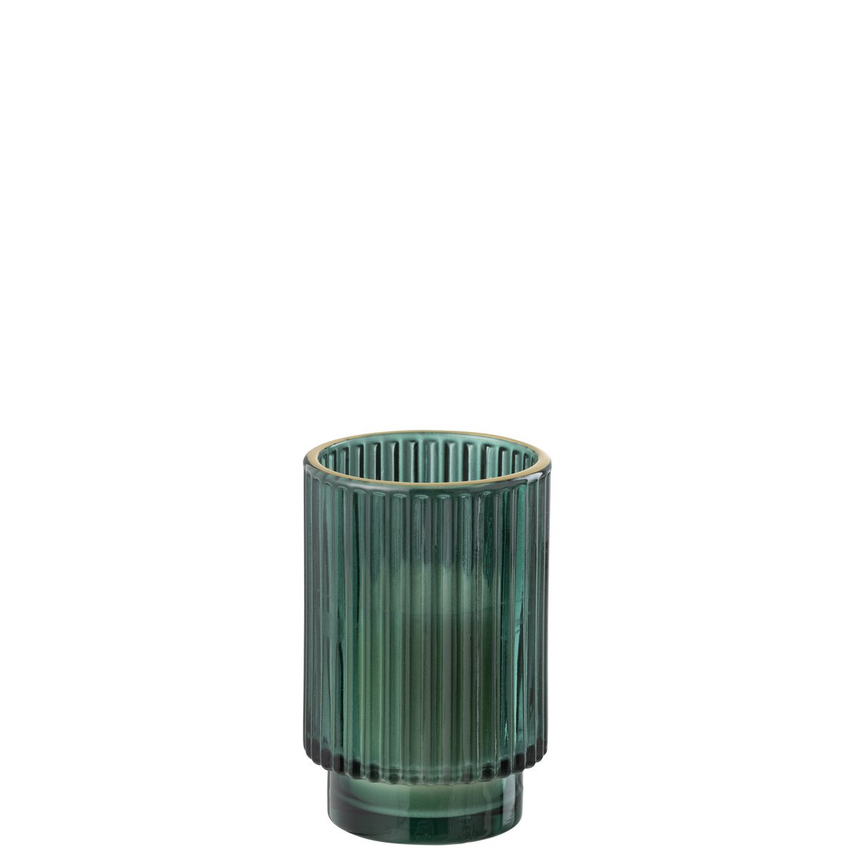 Bougie parfumée J-Line Breeze en cire, couleur verte, vue de face