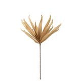 Fleur J-Line Eva jaune avec feuilles longues, décoration moderne