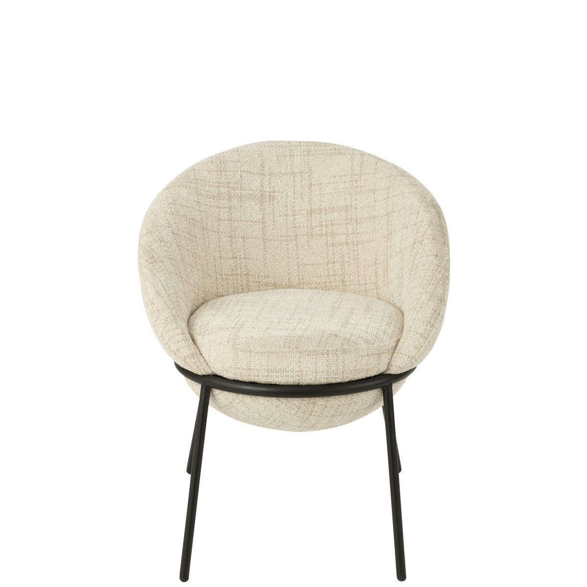 Chaise J-Line - fer - beige/noir