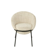 Chaise J-Line - fer - beige/noir
