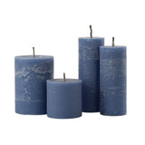 Bougie pilier d'extérieur J-Line - paraffine - bleu - extra large - 50 h