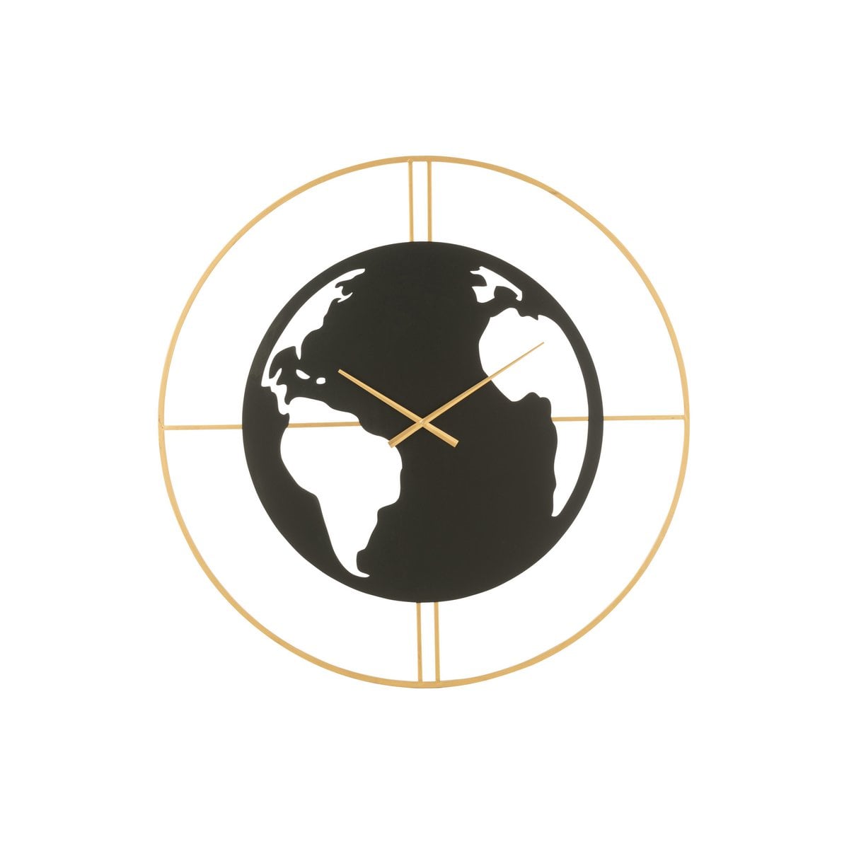 Détail de l'horloge murale J-Line Klok, finition élégante en métal