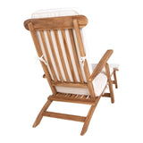 Arrecife Coussin Chaise Longue - Blanc, Coton, 197x55x5 cm