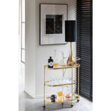 Presse-papier J-Line Stardust - verre - or/noir - grand