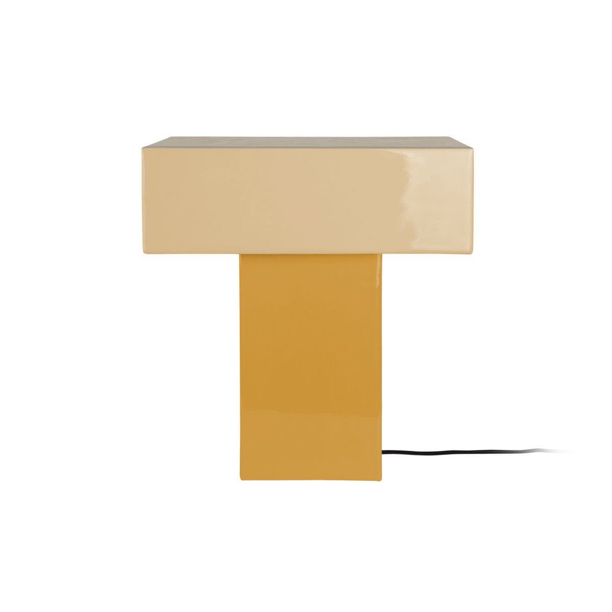 Lampe de Table Grato Recto de Leitmotiv - Design angulaire en jaune