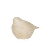 Figurine oiseau crème en résine J-Line, vue de face