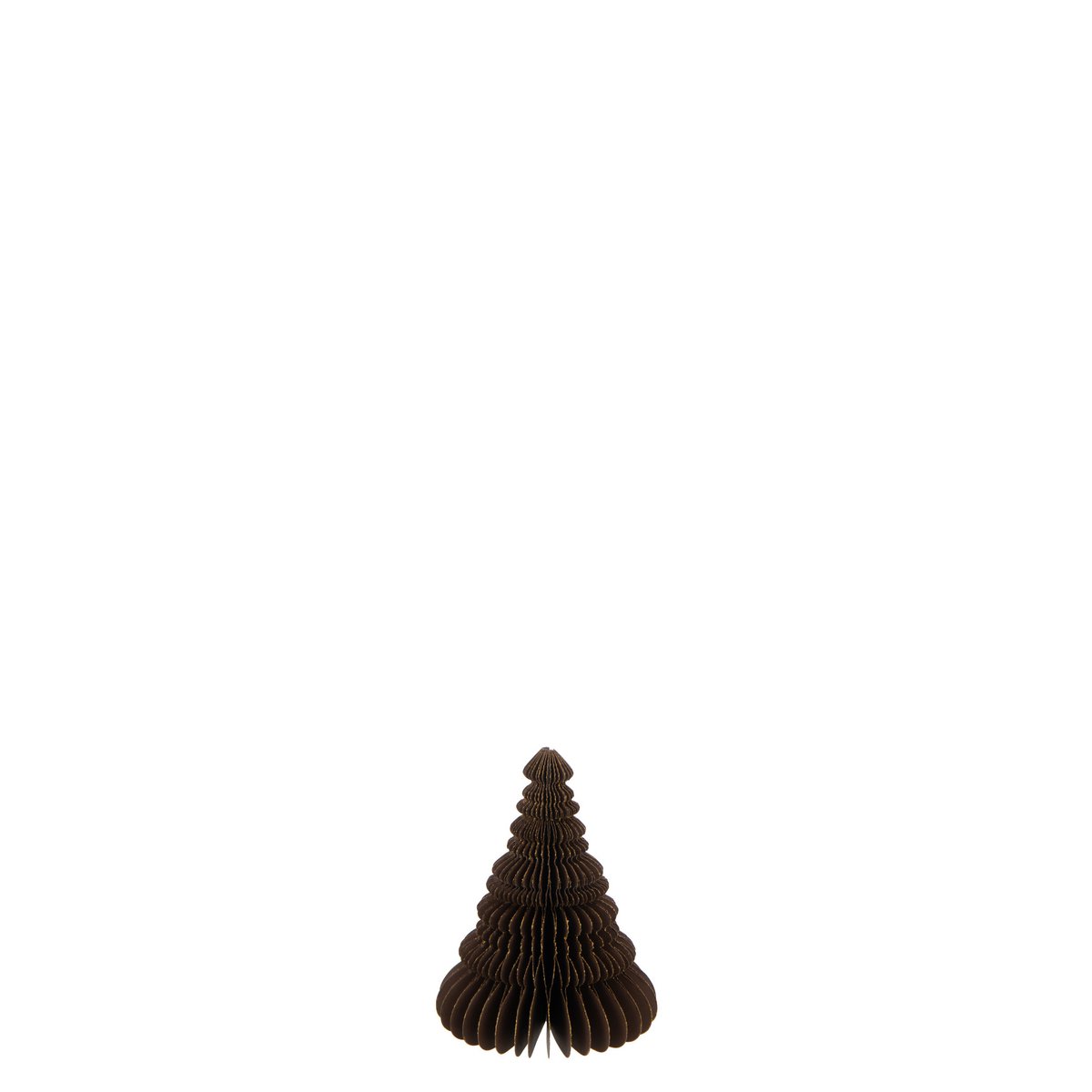 Pendentif de Noël J-Line en papier marron, forme de sapin, élégant et festif.