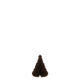 Pendentif de Noël J-Line en papier marron, forme de sapin, élégant et festif.