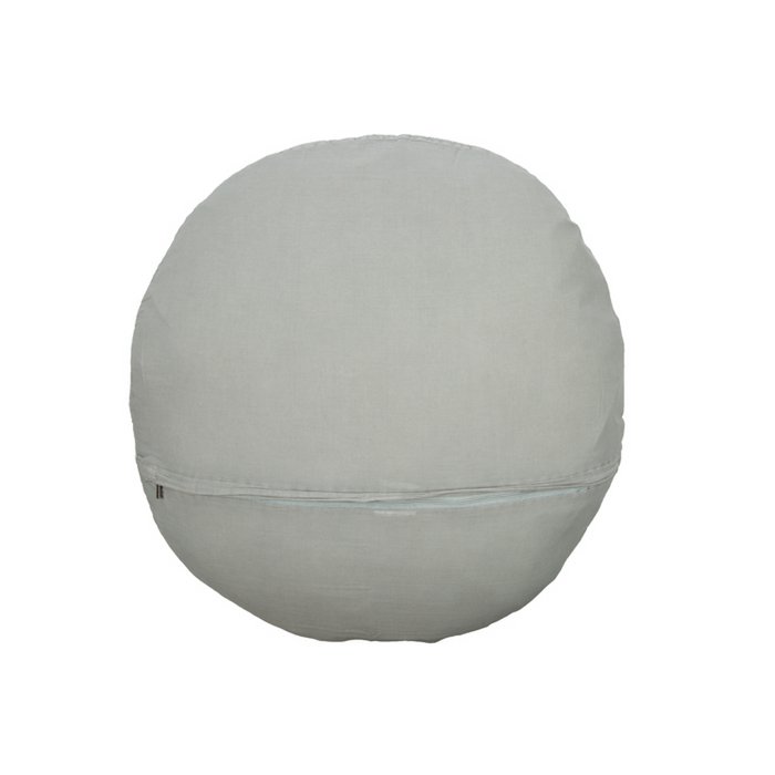 Coussin en coton Jade vieux bleu dia 60